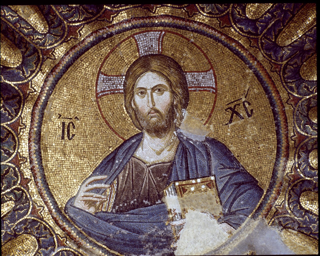 Christus Pantokrator (oder Christus in Herrlichkeit) (Mosaik, 5.-14. Jahrhundert) von Byzantine