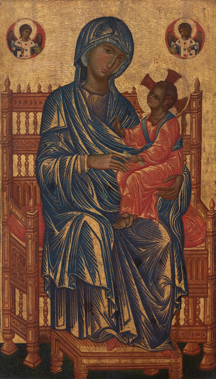 Thronende Madonna mit Kind, um 1250-1275 von Byzantine