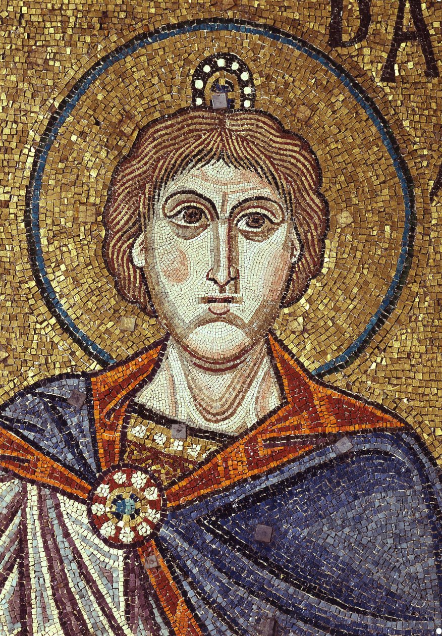 Der Prophet Daniel (Detail) der Innenmosaiken in der St. Markus Basilika, 12. Jahrhundert von Byzantine Byzantine