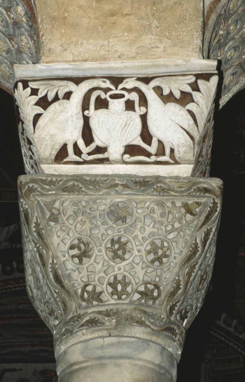 Dekoriertes Kapitell aus dem Inneren von Byzantine School