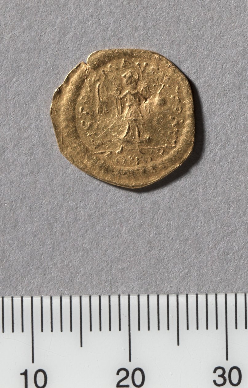 Halber Tremissis von Justinian I., Konstantinopel, 527-565 (Gold) von Byzantine School
