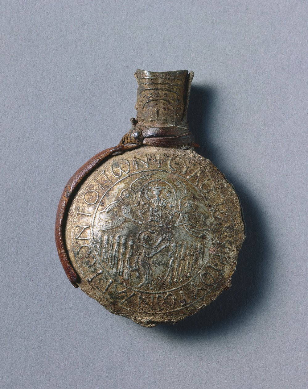 Pilgerampulle mit Szenen der Kreuzigung von Byzantine School