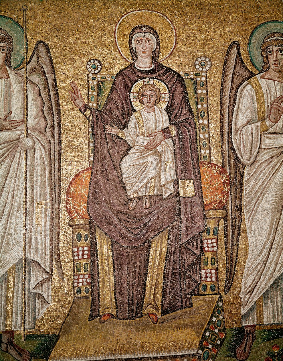 Die byzantinische Jungfrau (Detail) von Byzantine School