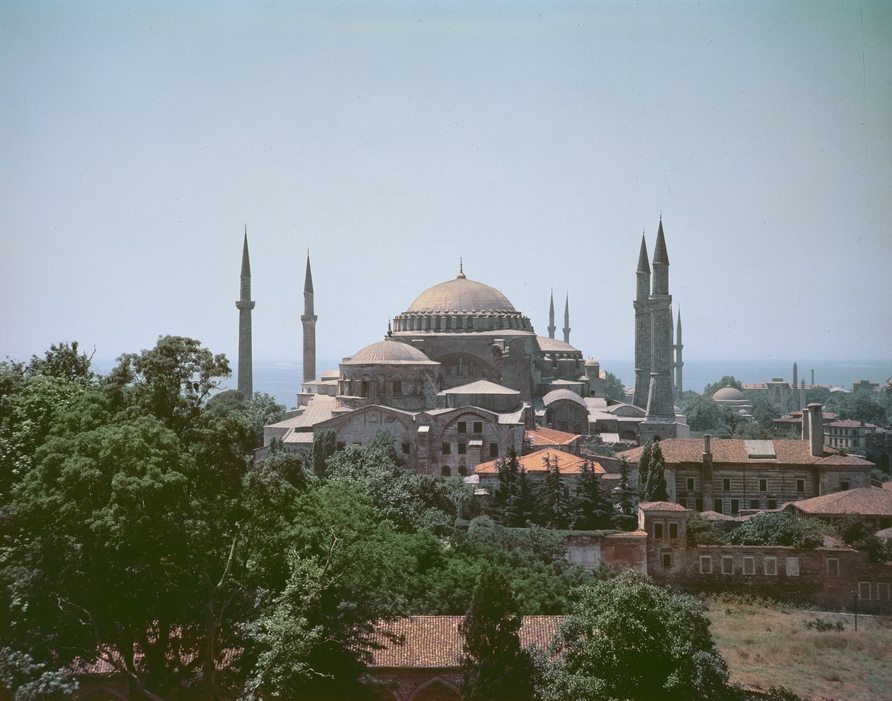 Ansicht der Hagia Sophia, erbaut 537 n. Chr. von Byzantine School