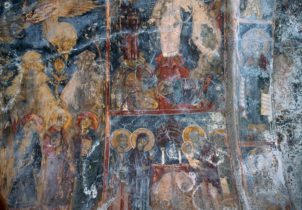 Fresko in der Kirche Metamorphosis Sotiros, Voutas, Kreta, Griechenland (Foto) von J.B. and Brown J. Rowbotham