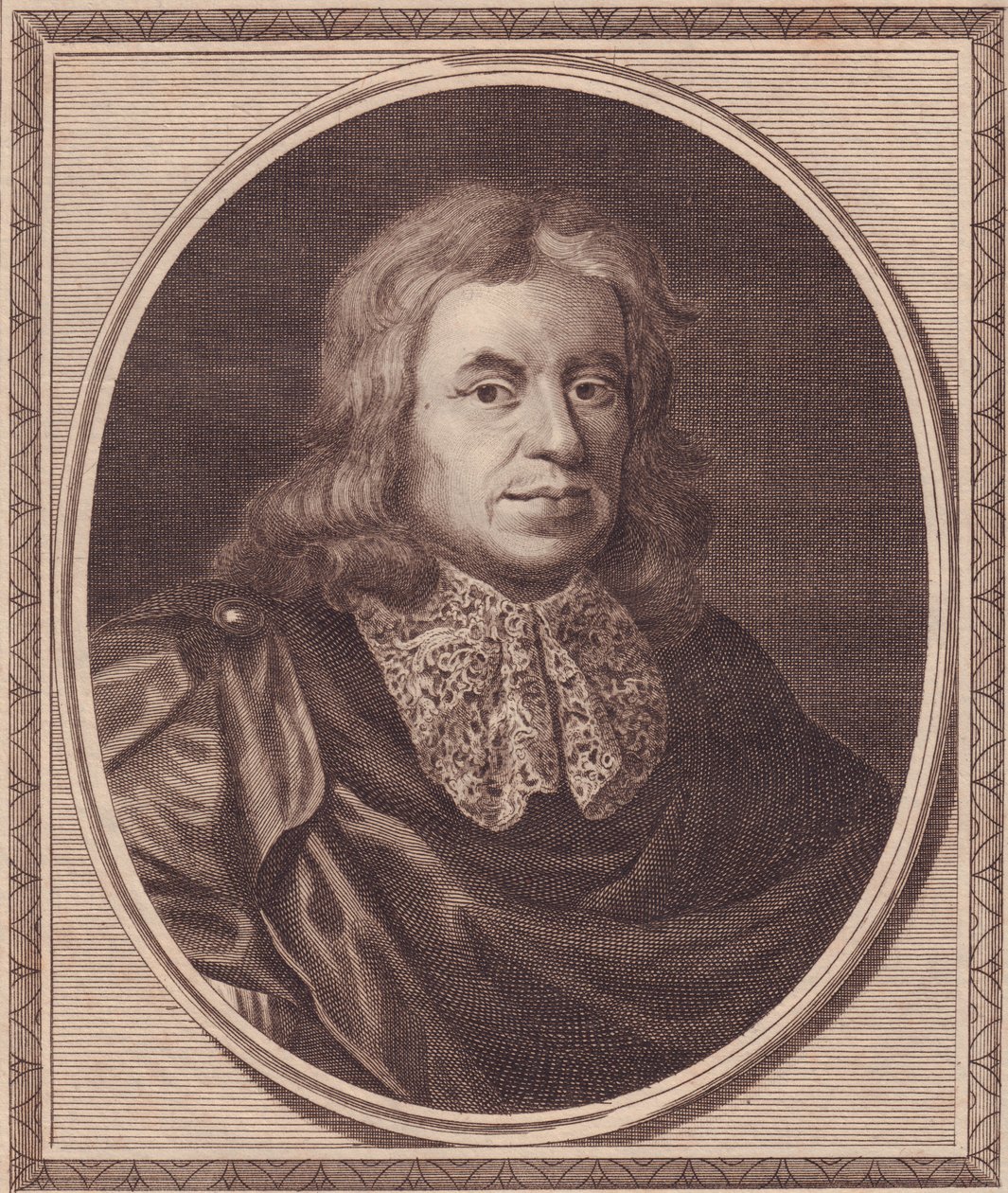 Porträt des englischen Arztes Thomas Sydenham (1624-1689), Kupferstich von John Goldar (1729-1795) nach einem Gemälde von P. Lely von J.B. and Brown J. Rowbotham