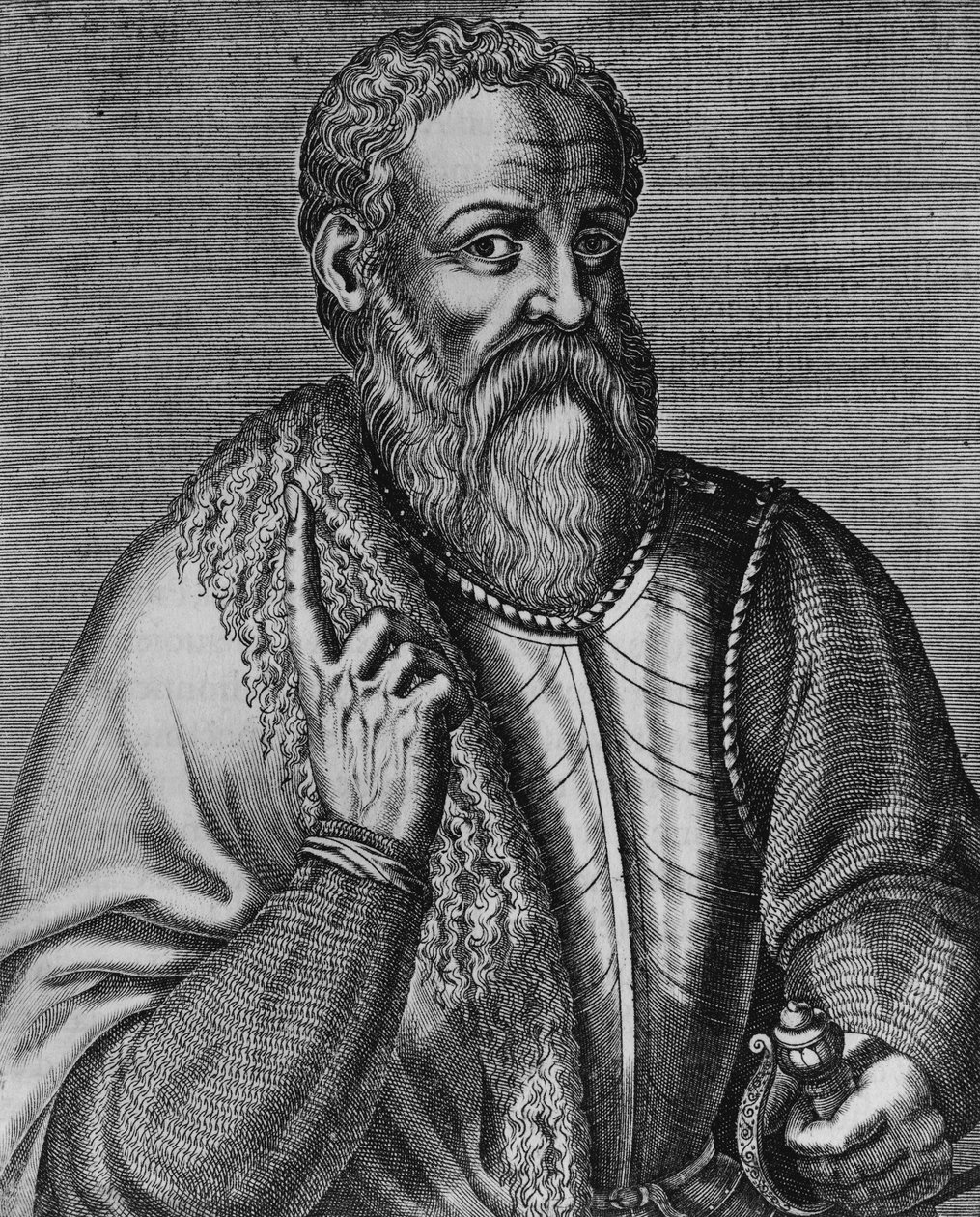 Porträt von Hernan Cortes (1485-1547), spanischer Konquistador, Gravur von J.B. and Brown J. Rowbotham