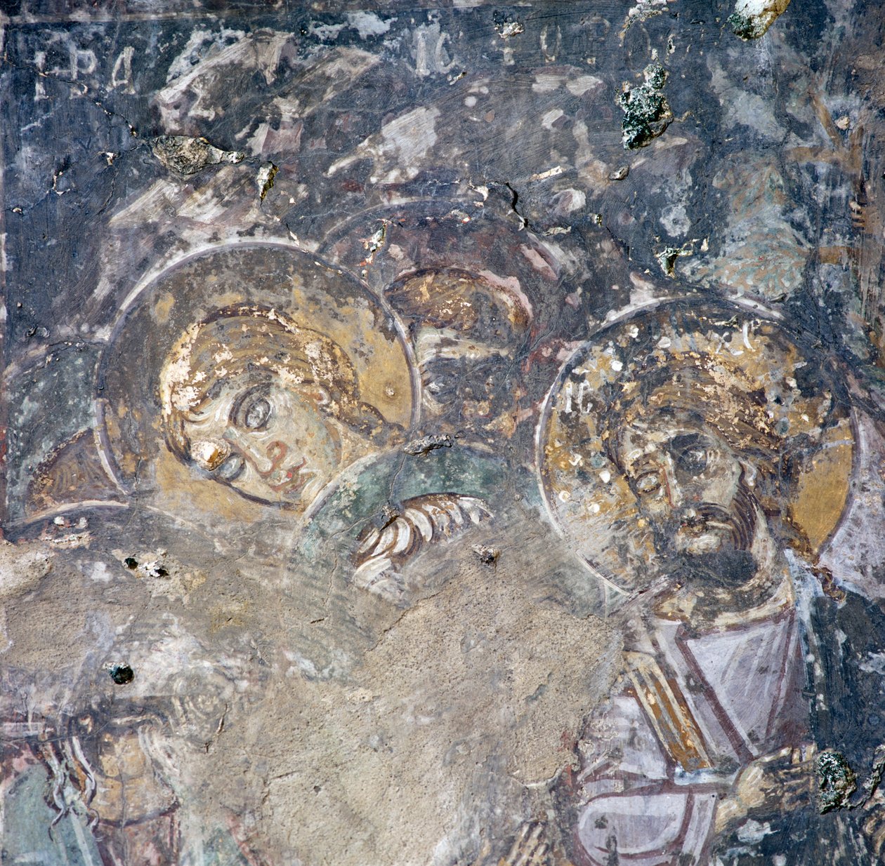 Heilige, Fresko in einer Kirche in Kandanos, Kreta, Griechenland (Foto) von J.B. and Brown J. Rowbotham