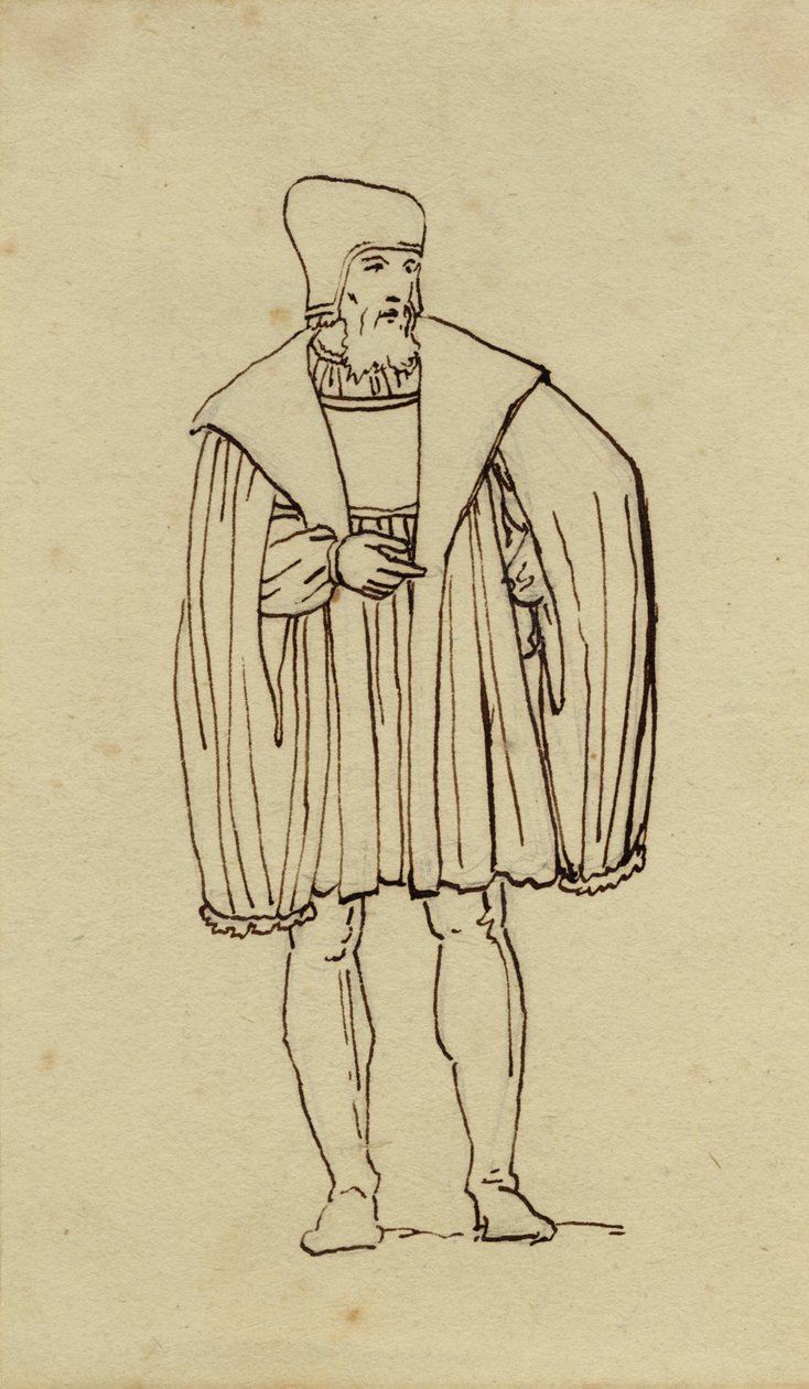 Studie einer Tracht aus dem 16. Jahrhundert von Christoffer Wilhelm Eckersberg