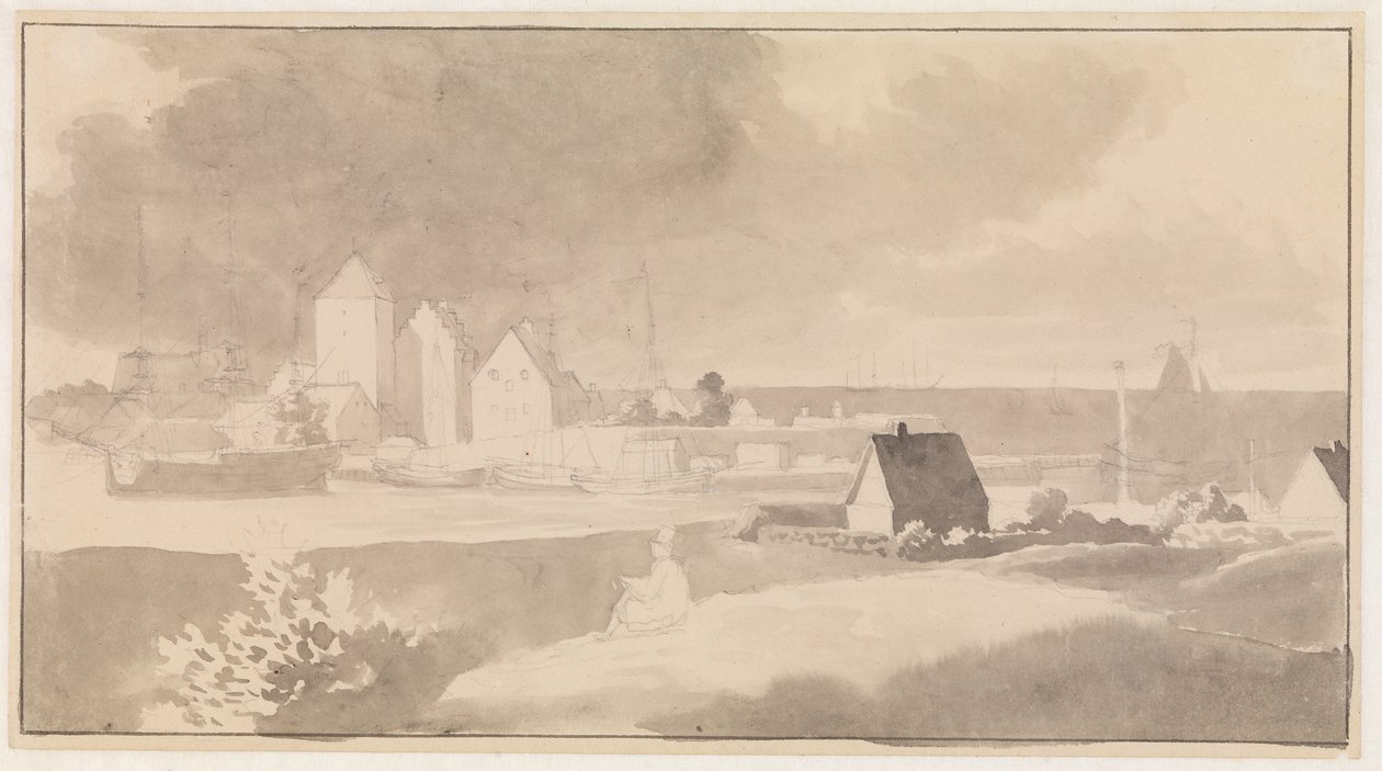 Ansicht von Korsør von Christoffer Wilhelm Eckersberg