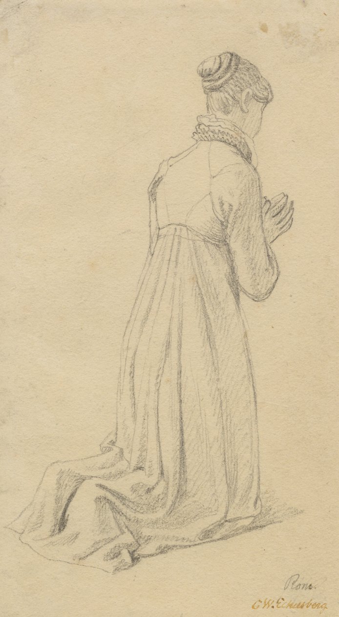 Studie einer knienden Frau von Christoffer Wilhelm Eckersberg
