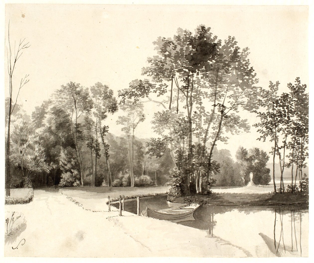 Ansicht des Sanderumgaard Gartens von Christoffer Wilhelm Eckersberg