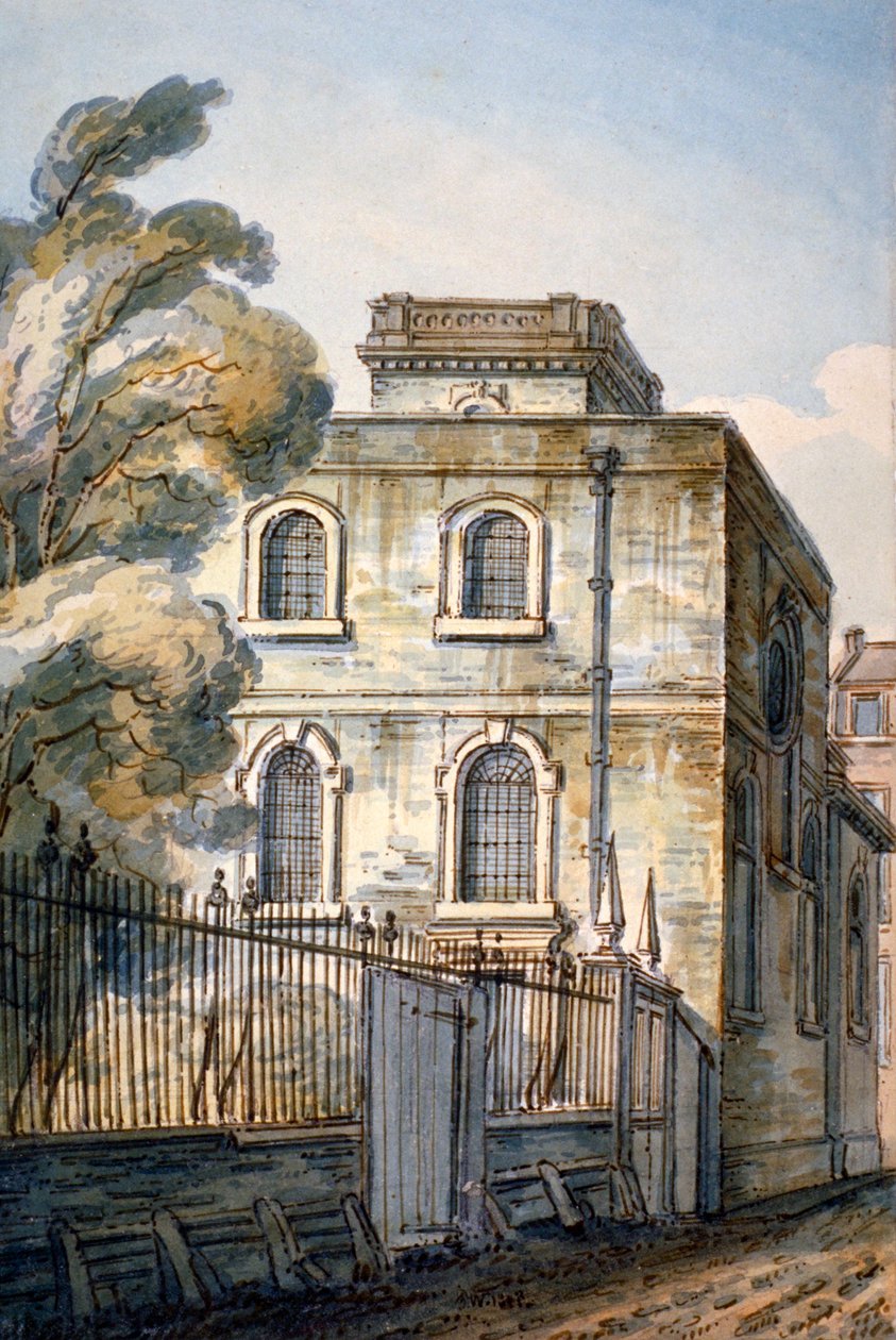 Kirche von All Hallows the Great, Upper Thames Street, London, 1813 von C John M Whichelo