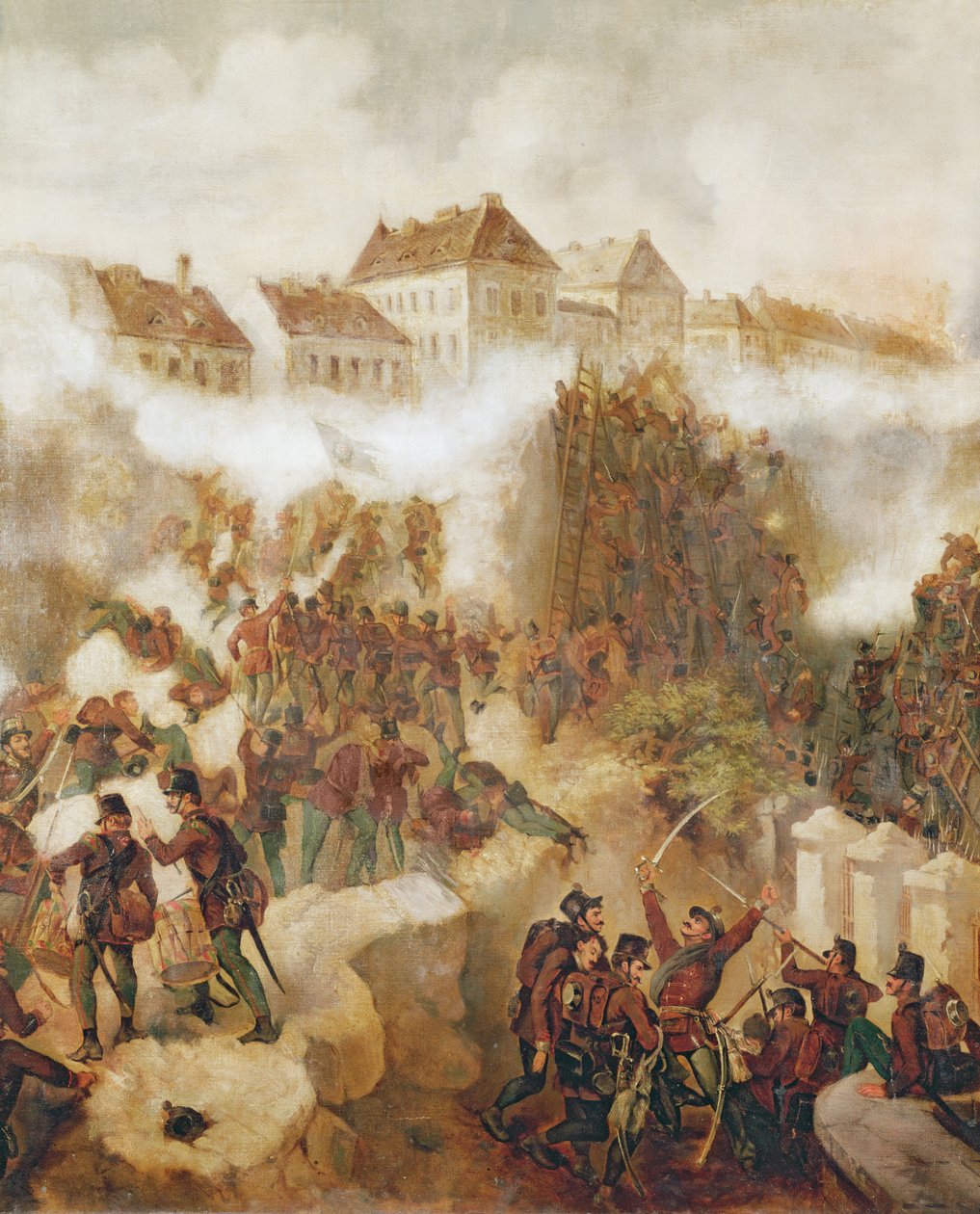 Die Rückeroberung der Festung Buda durch die ungarischen Aufständischen am 21. Mai 1849 von C. Wemik