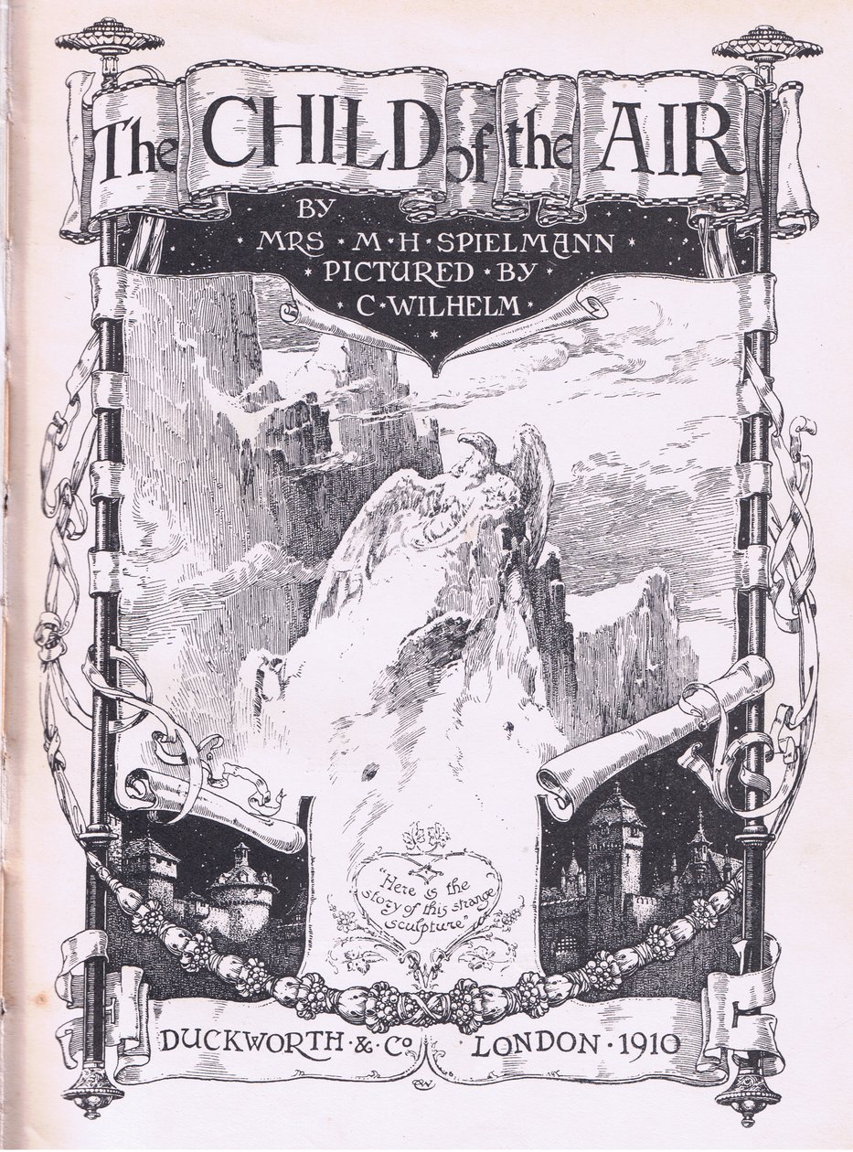Titelseitengestaltung, aus The Child of the Air, veröffentlicht von Duckworth von C. Wilhelm