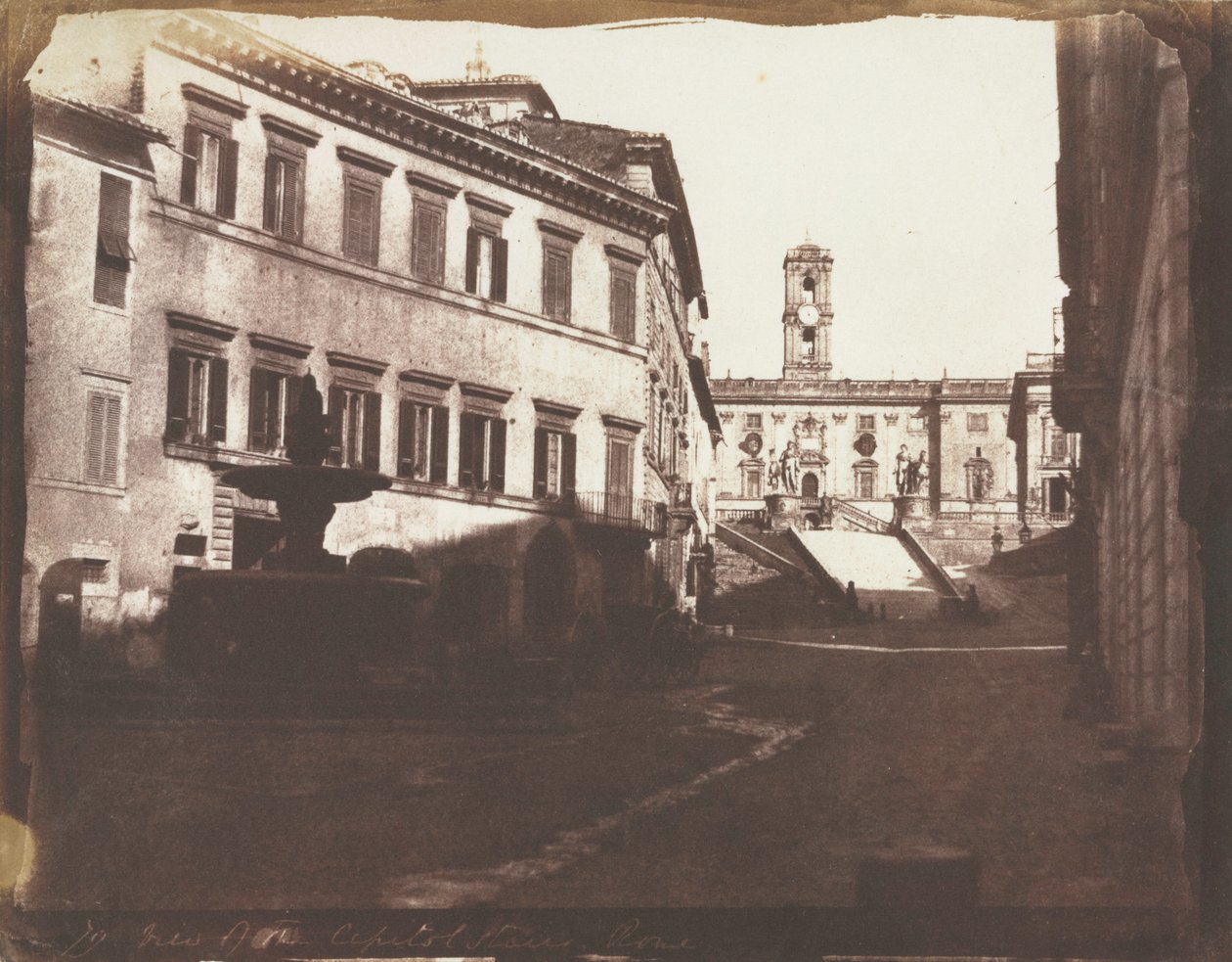 Blick auf die Kapitolsstufen, Rom, 1846 von Calvert Richard Jones