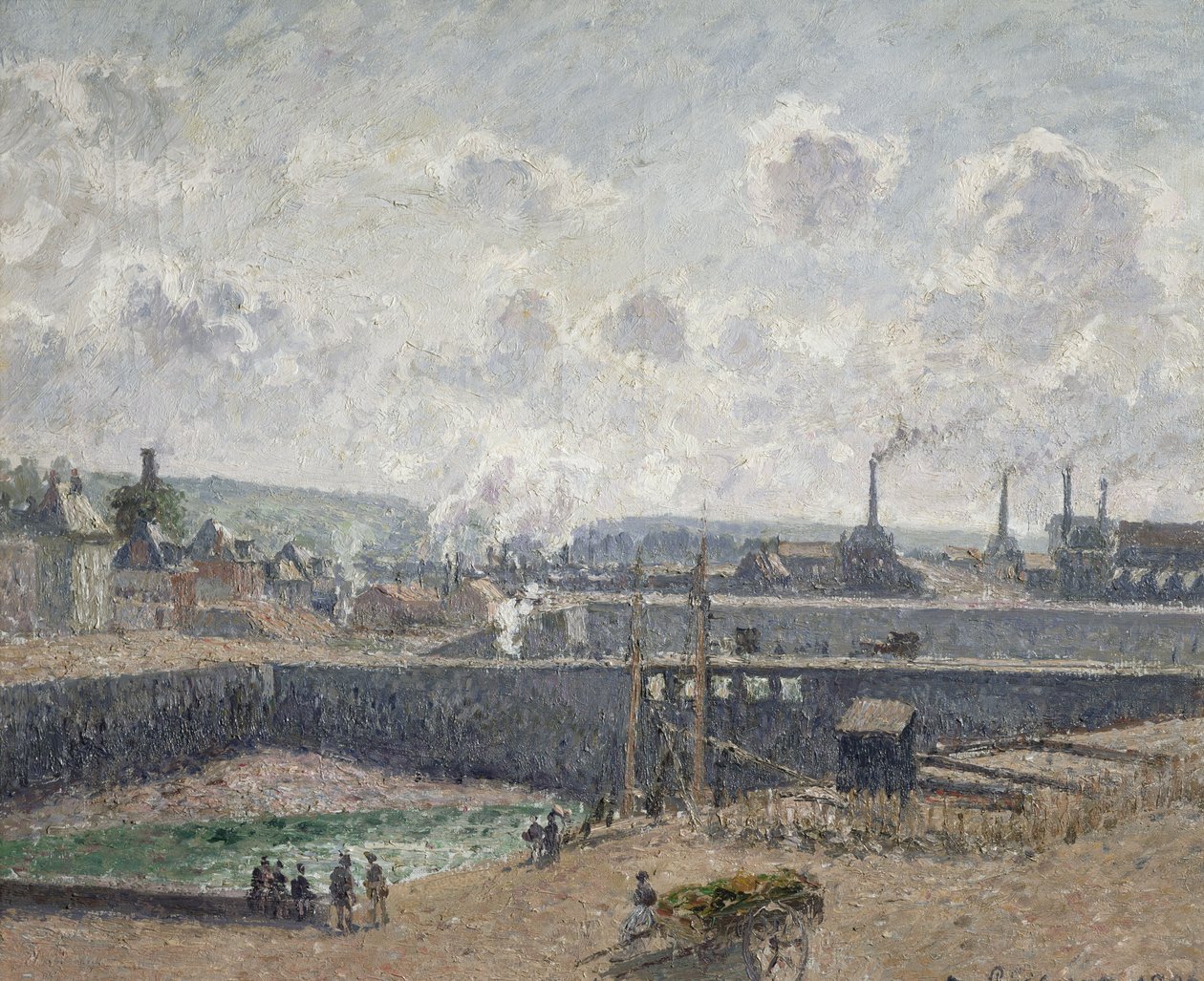 Ebbe an den Duquesne-Docks, Dieppe, 1902 von Camille Jacob Pissarro