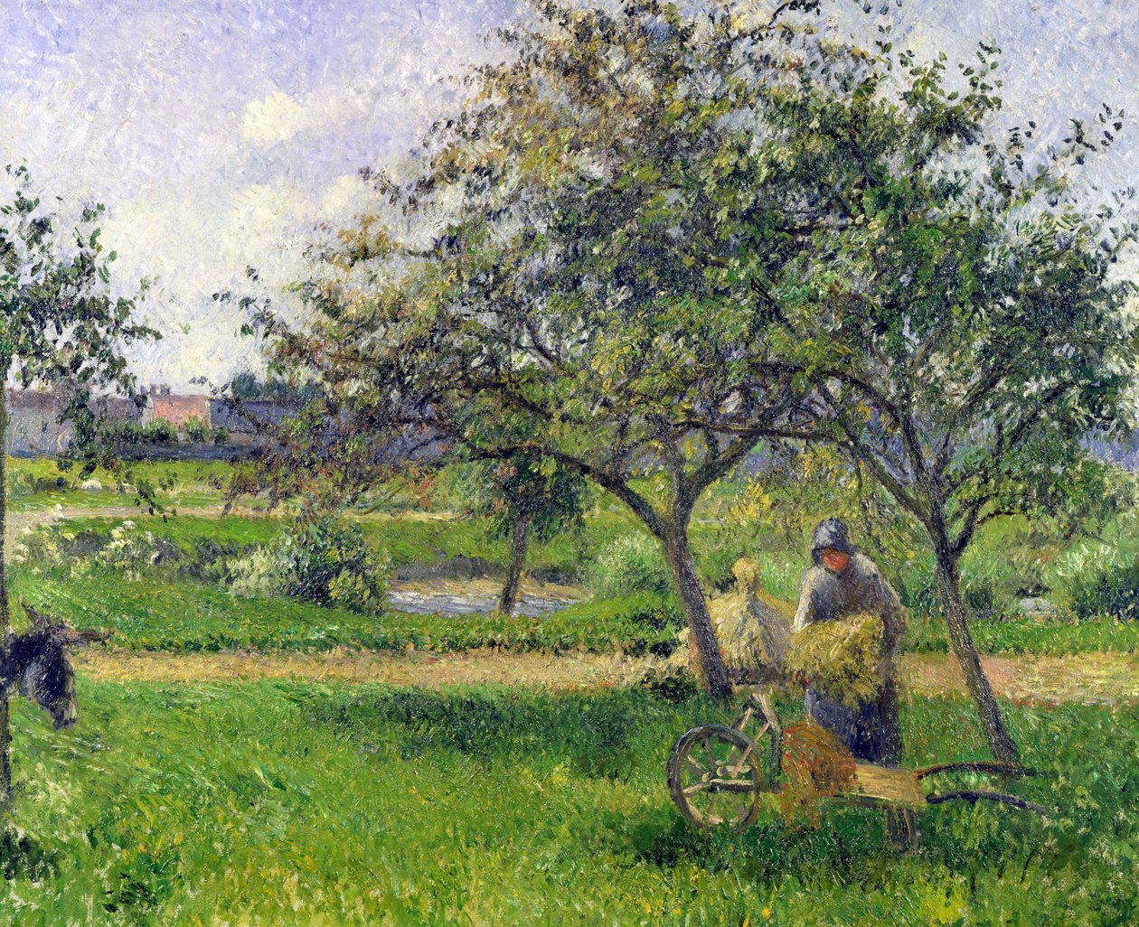 Die Schubkarre, Obstgarten, ca. 1881 von Camille Jacob Pissarro
