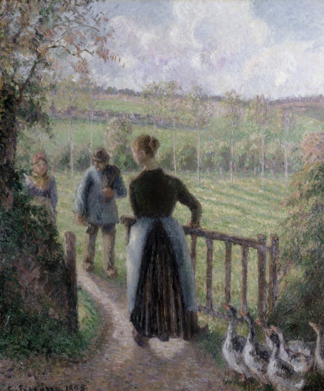 Die Frau mit den Gänsen, 1895 von Camille Jacob Pissarro