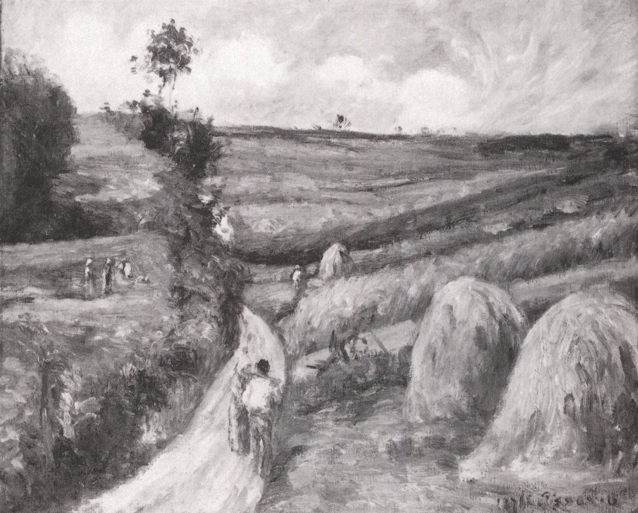 Chemin montant, Umgebung von Pontoise von Camille Jacob Pissarro
