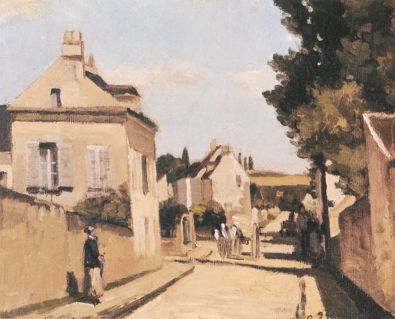 Rue L’Hermitage, Pontoise von Camille Jacob Pissarro