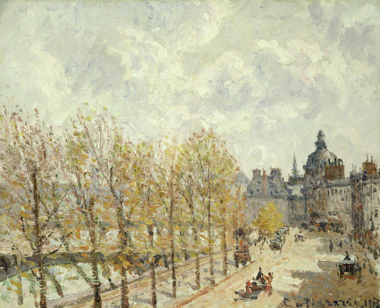 Der Malaquais-Kai am Morgen, sonniges Wetter von Camille Jacob Pissarro
