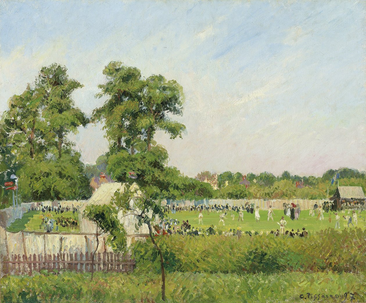 Cricketspiel im Bedford Park, London von Camille Jacob Pissarro