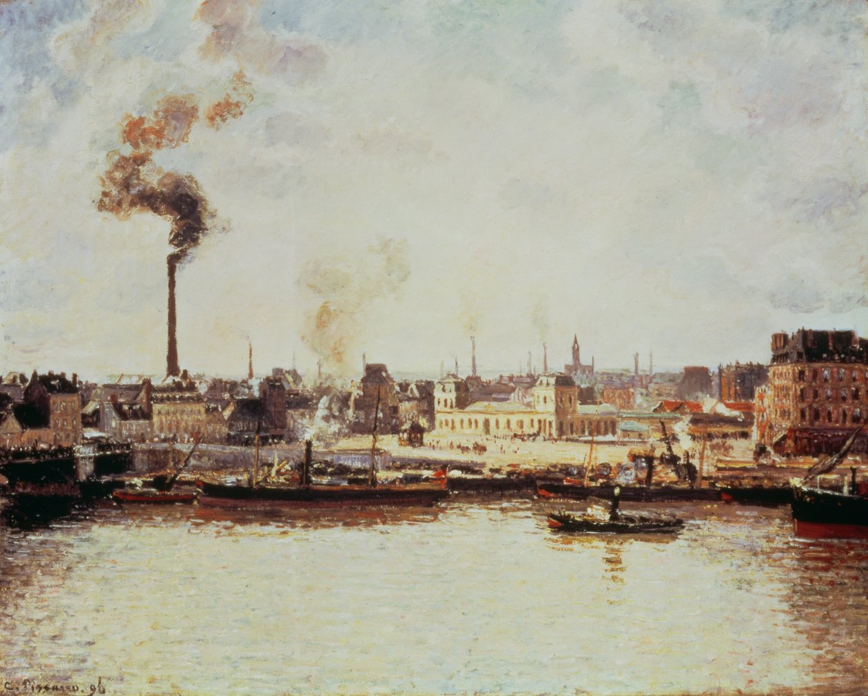 Saint-Sever-Kai in Rouen, 1896 von Camille Jacob Pissarro