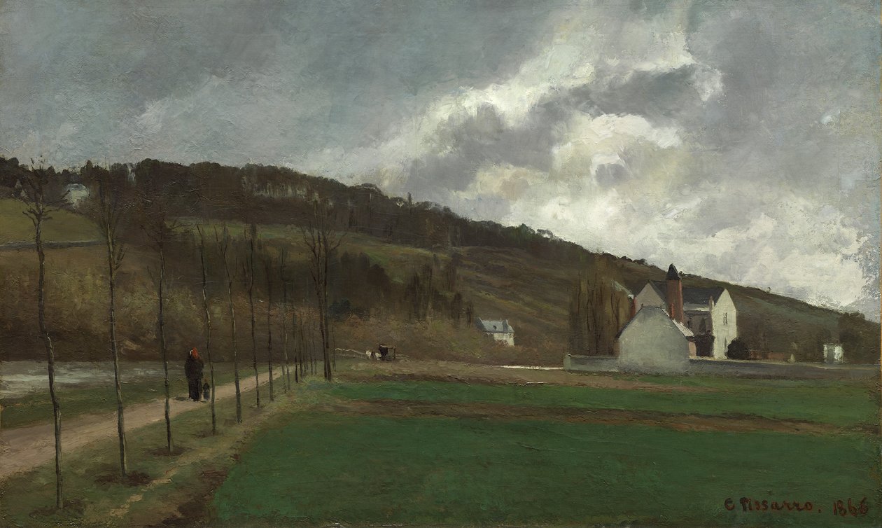 Die Ufer der Marne im Winter, 1866 von Camille Jacob Pissarro