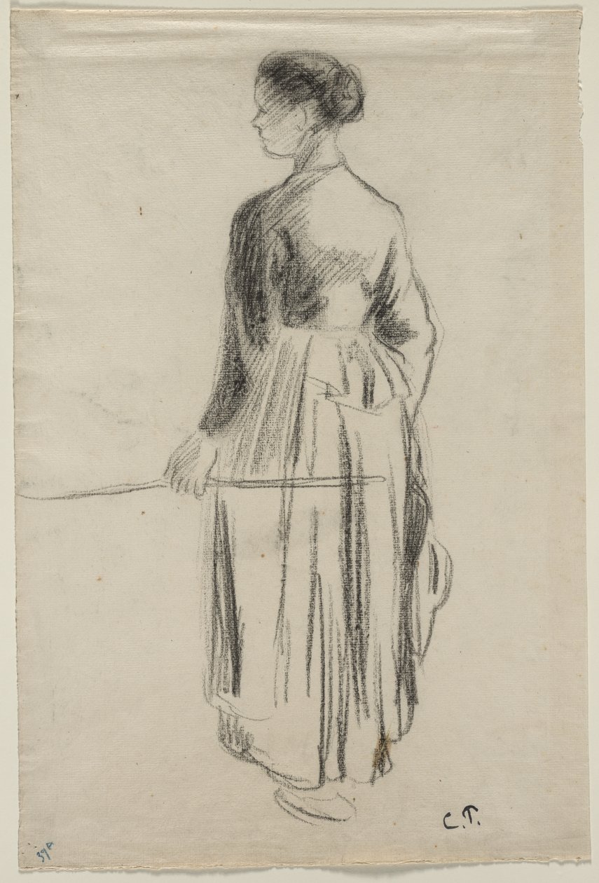 Die Kuhhirtin, Eragny, 1886 von Camille Jacob Pissarro