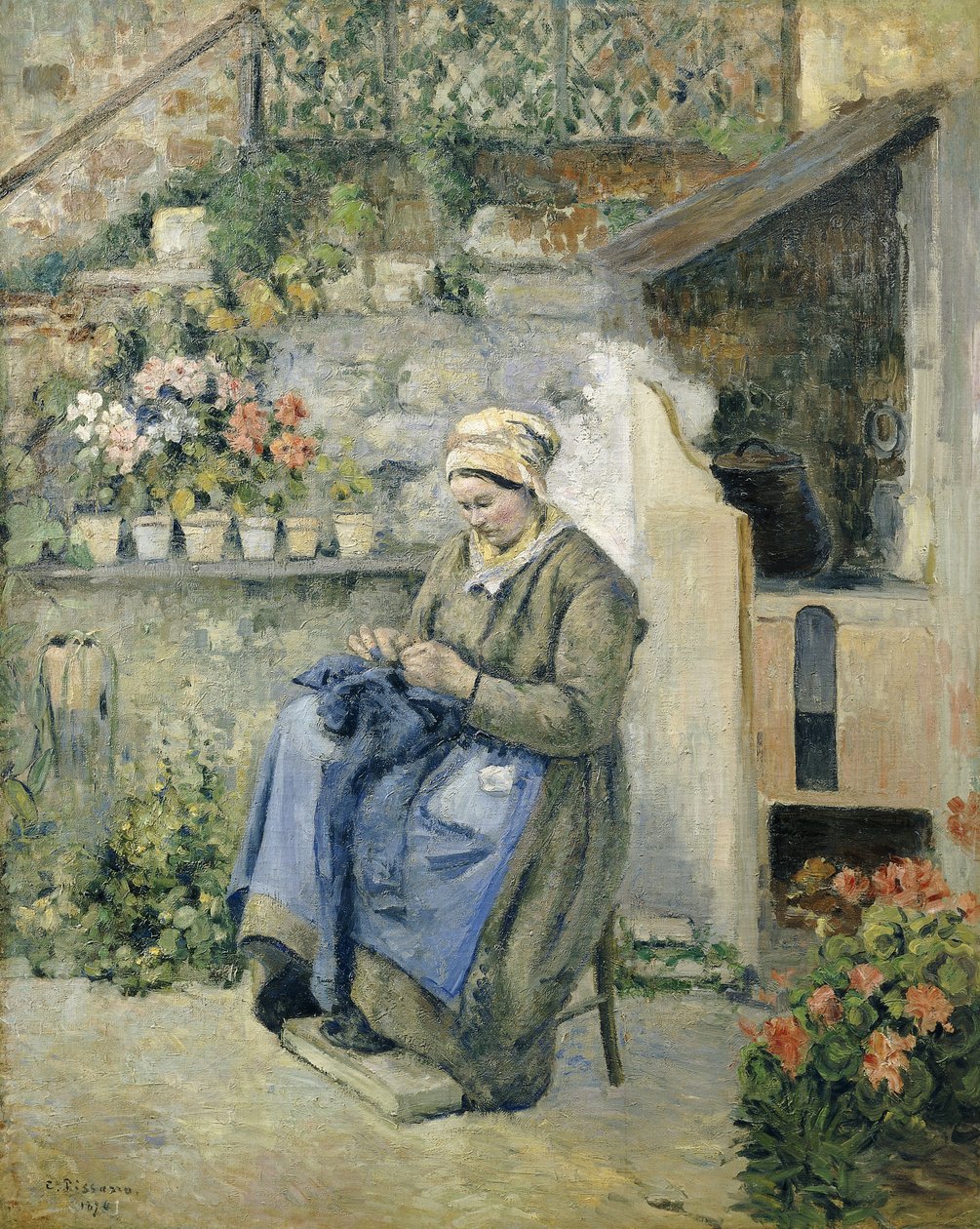 Die fröhliche Mutter, 1874 von Camille Jacob Pissarro