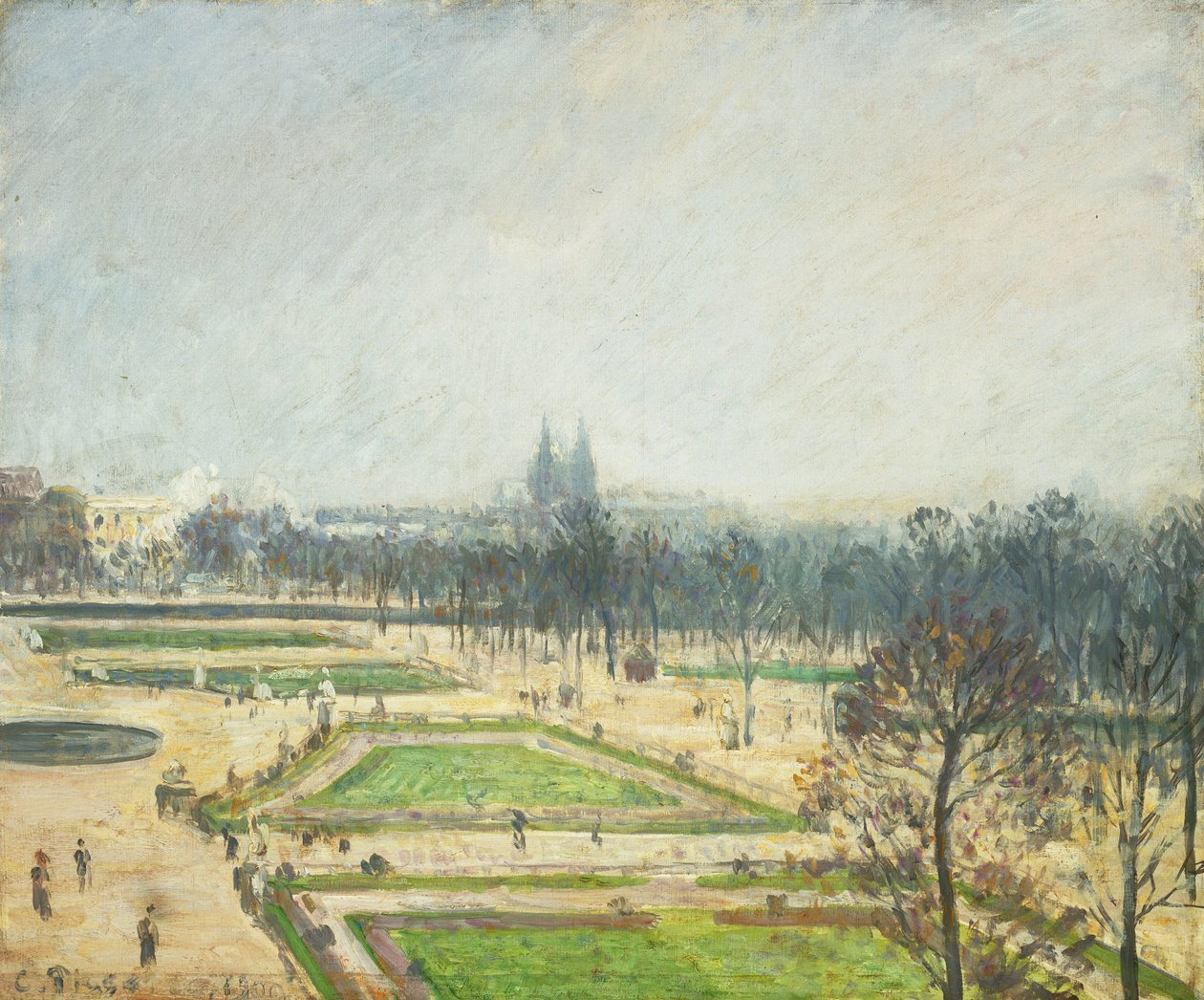 Die Tuilerien-Teiche, Nebel, 1900 von Camille Jacob Pissarro