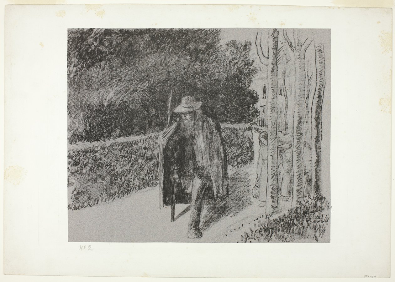 Bettler mit Krücke von Camille Pissarro