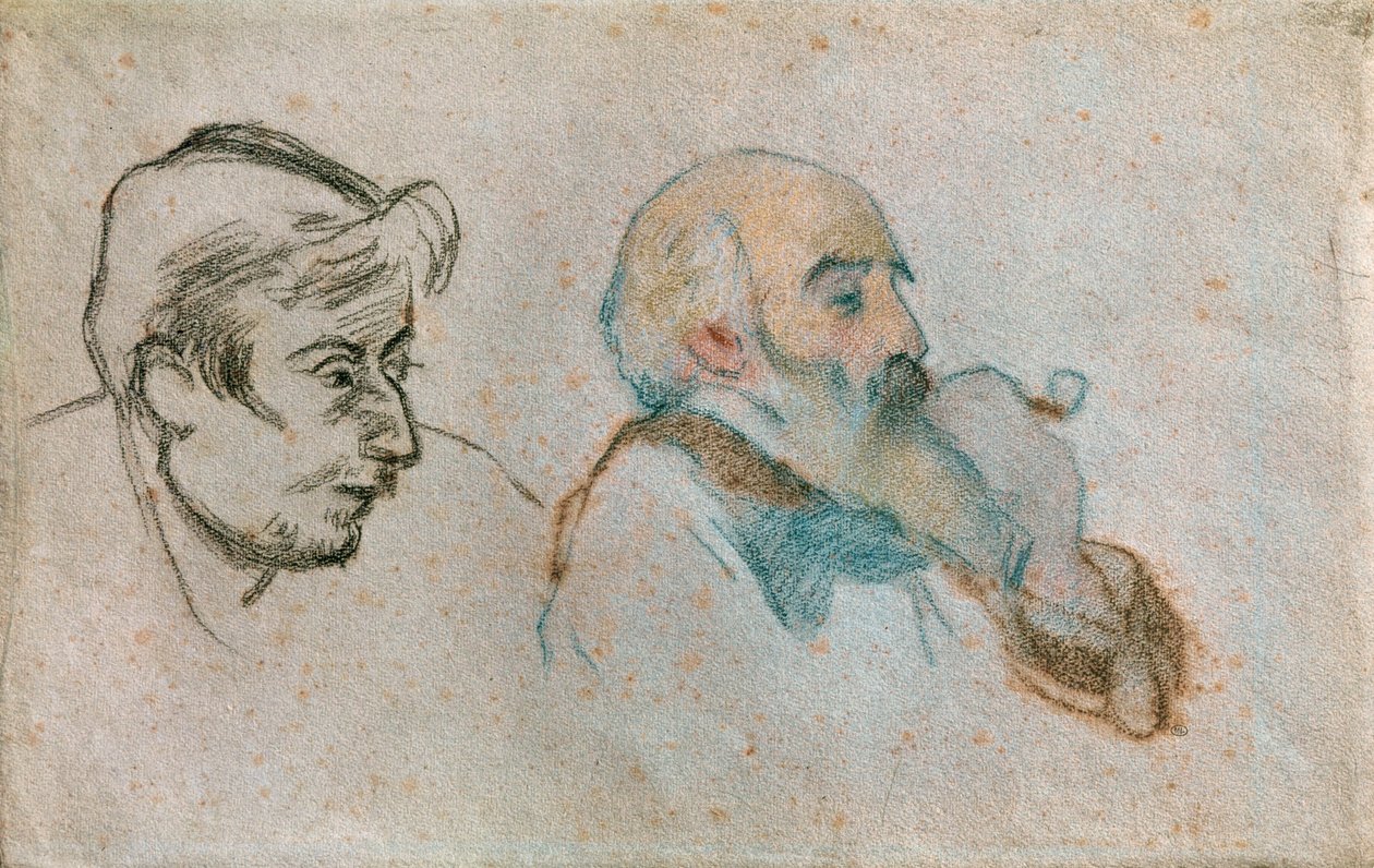Doppelporträts von Gauguin und Pissarro von Camille Pissarro