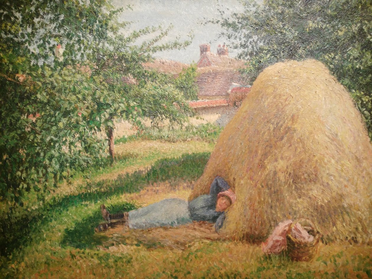 Die Siesta, Éragny von Camille Pissarro