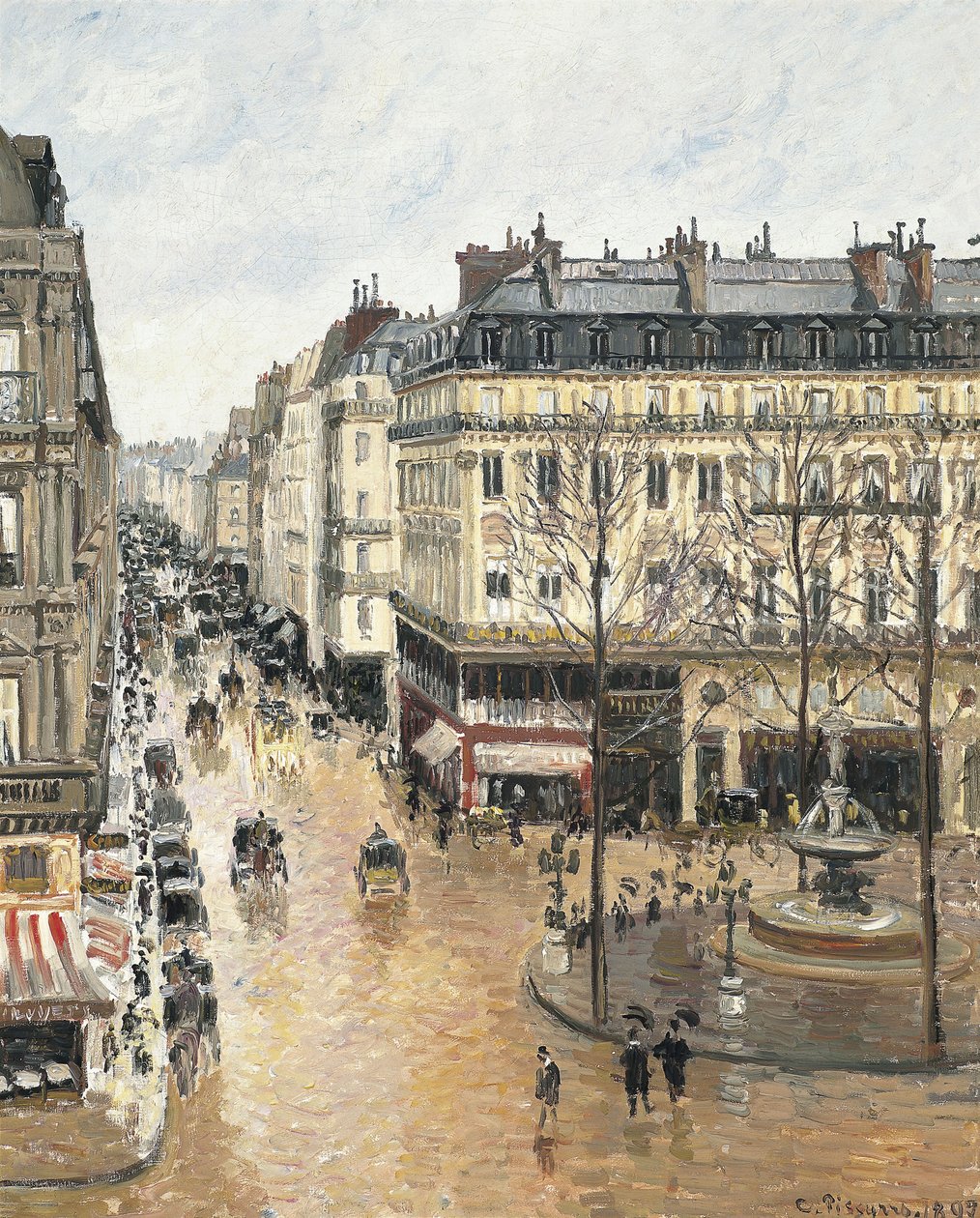 Rue Saint-Honoré am Nachmittag. Regeneffekt von Camille Pissarro