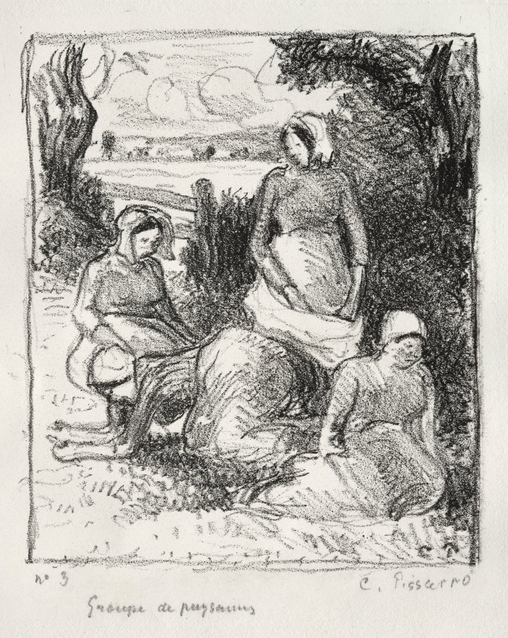 Gruppe von Bauern von Camille Pissarro