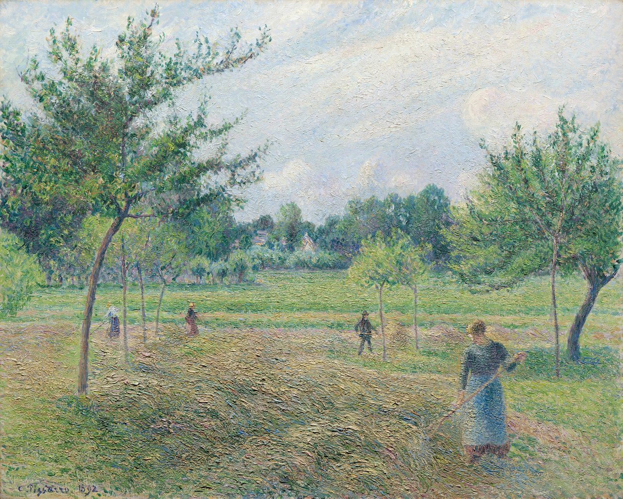 Heuernte in Éragny von Camille Pissarro