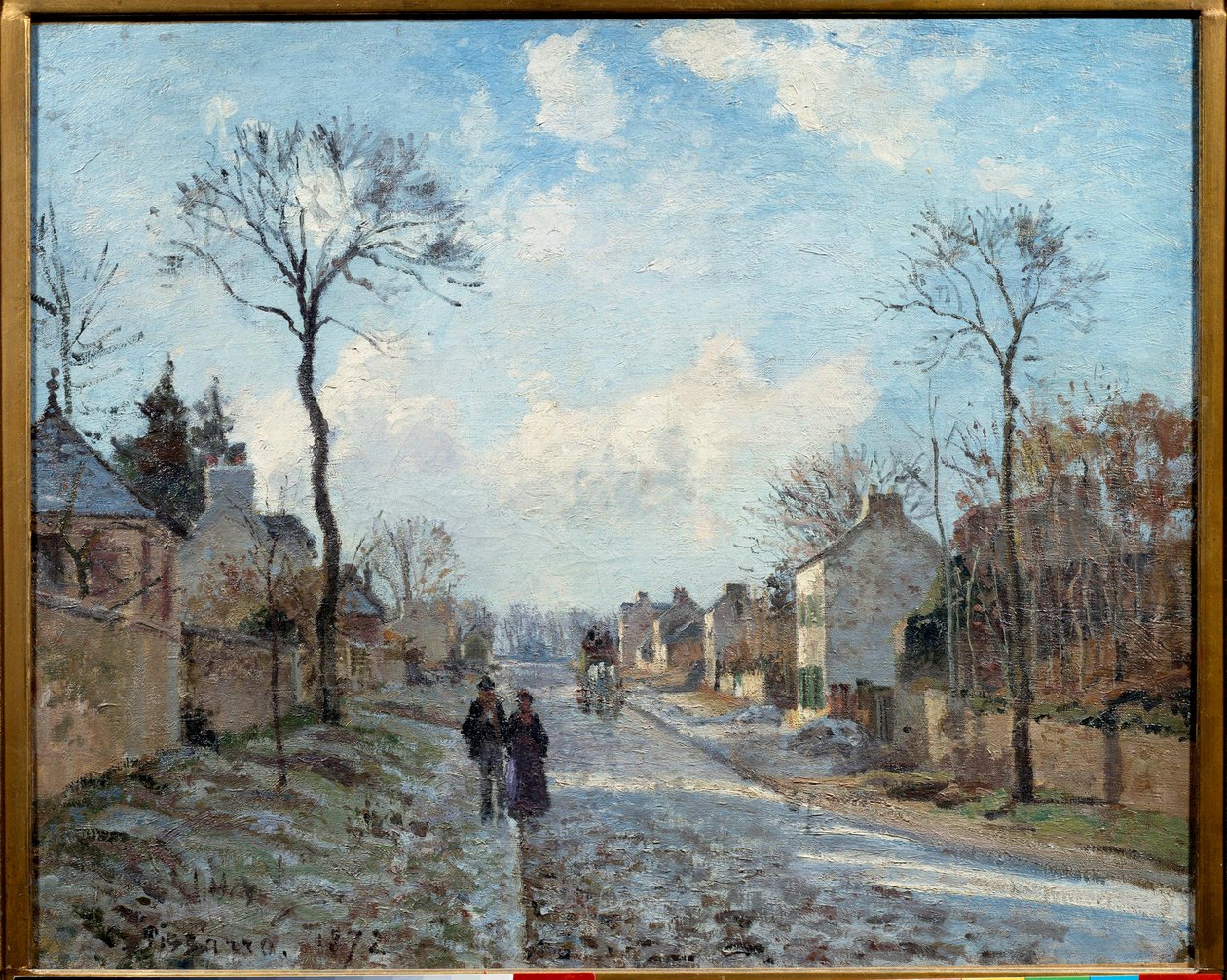 Die Straße von Louveciennes von Camille Jacob Pissarro