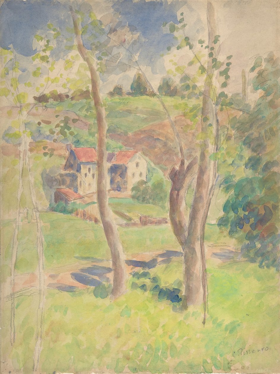 Landschaft, zweite Hälfte des 19. Jahrhunderts von Camille Pissarro
