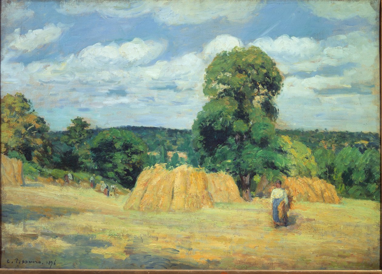 Die Ernte in Montfoucault in Mayenne von Camille Jacob Pissarro