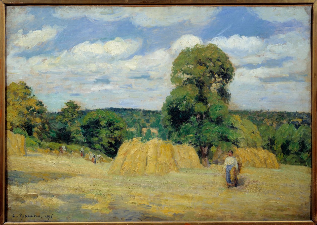 Die Ernte in Montfoucault in Mayenne von Camille Jacob Pissarro