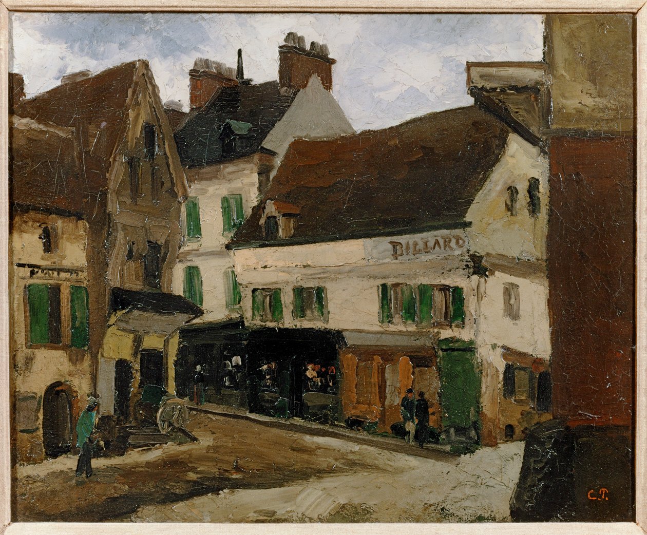 Ein Platz in La Roche-Guyon von Camille Pissarro