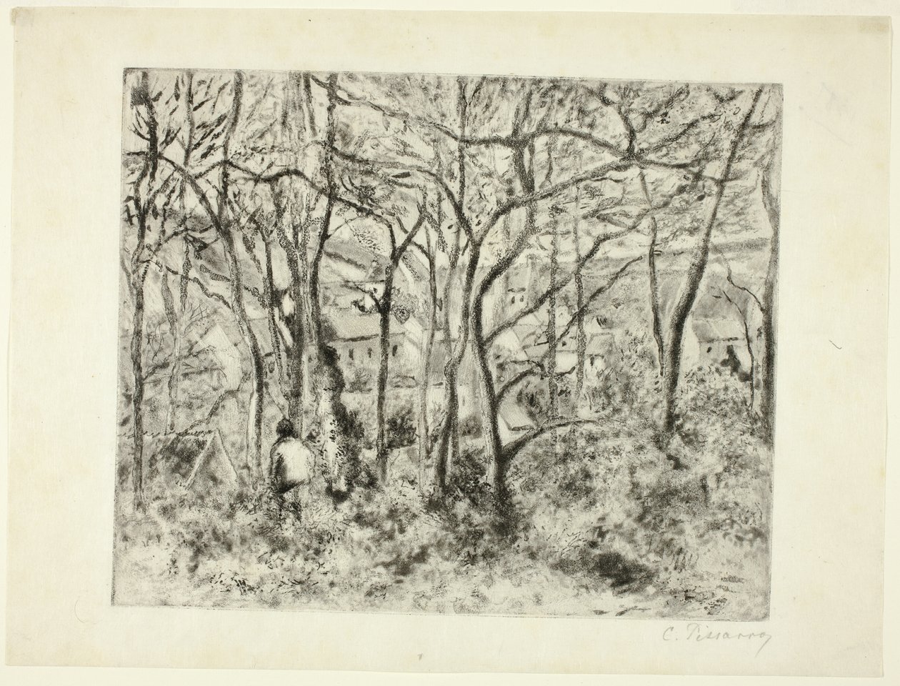Wälder am Hermitage von Camille Pissarro