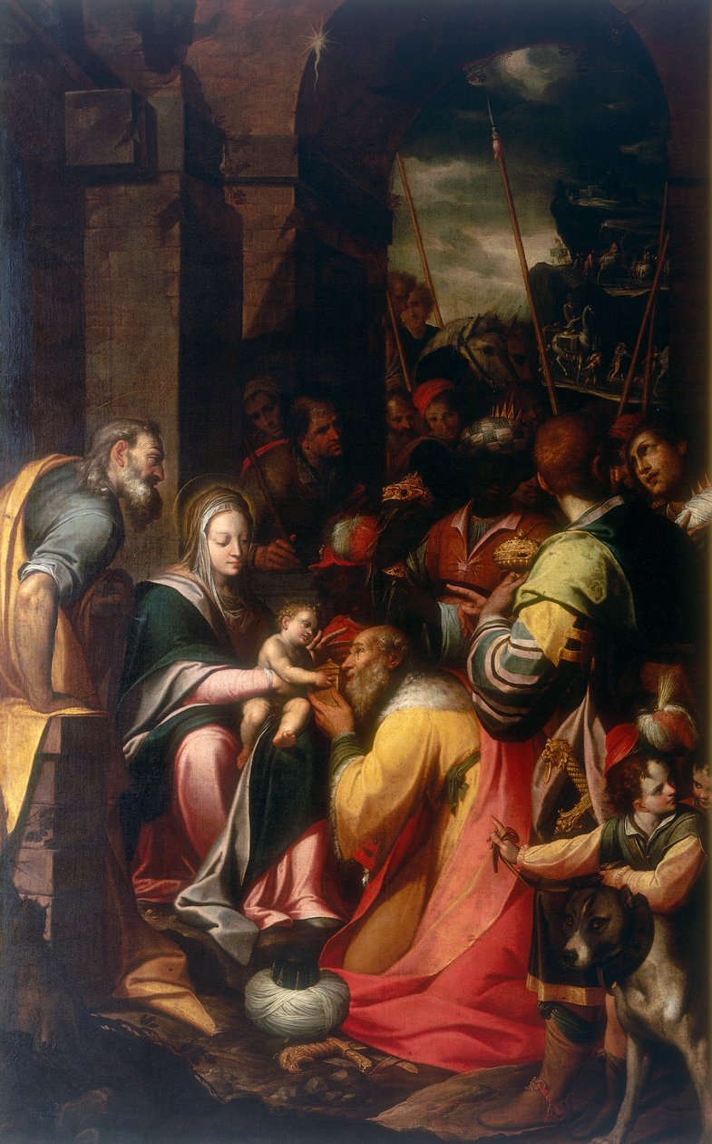 Anbetung der Könige, Werk von Camillo Procaccini, aufbewahrt in der Galleria Estense in Modena von Camillo Procaccini