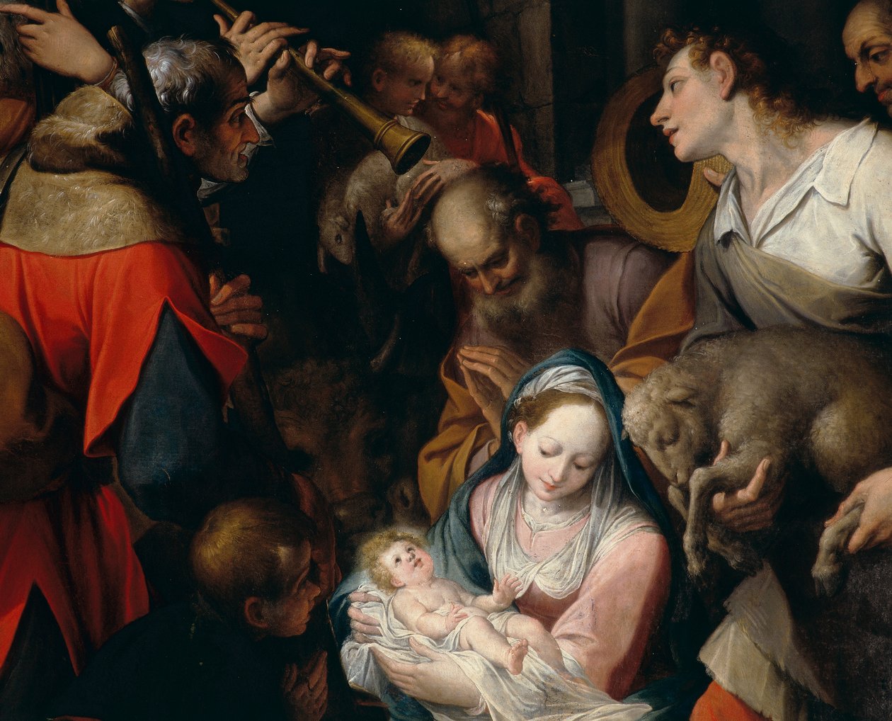 Anbetung der Hirten (Detail) von Camillo Procaccini