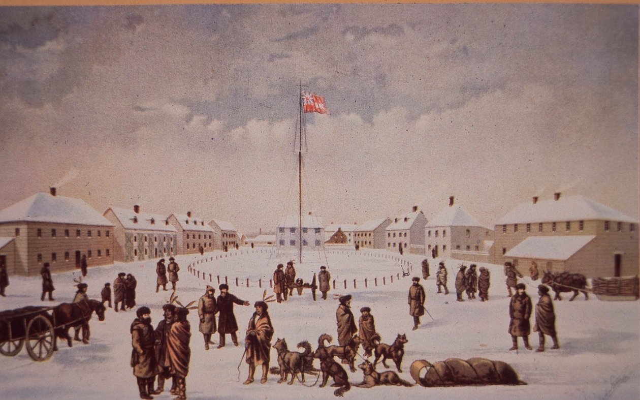 Riels Rebellion in Kanada, Fort Garry von Riel 1869 erobert, späte 19. Jahrhundert von Canadian School