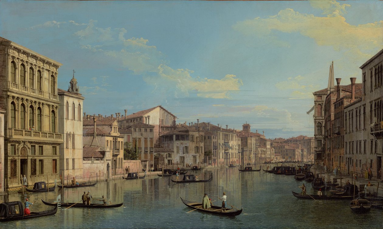 Der Canal Grande in Venedig vom Palazzo Flangini bis Campo San Marcuola von Canaletto (Giovanni Antonio Canal)