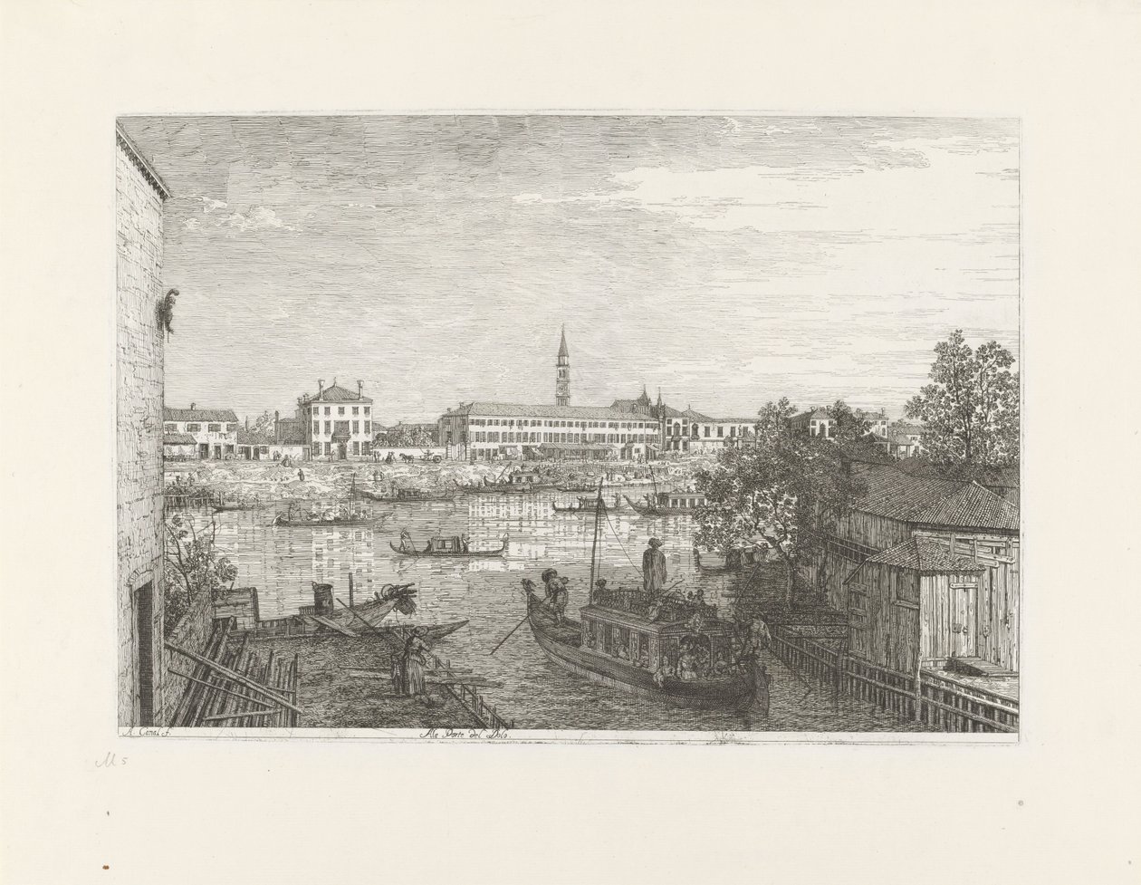 Anlegestelle in Dolo von Canaletto