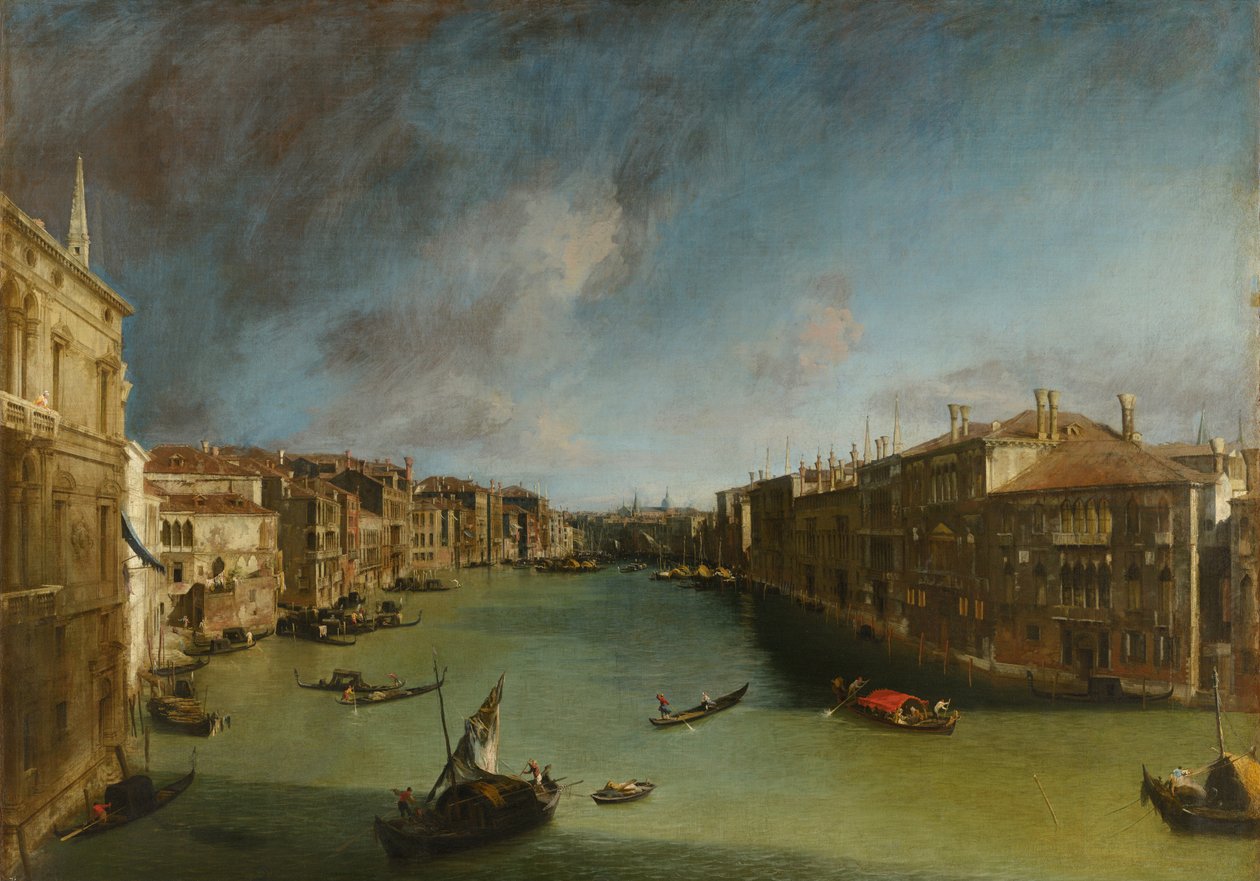 Canal Grande vom Palazzo Balbi in Richtung Rialto von Canaletto